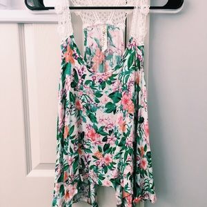 cute floral tank top